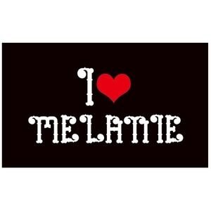 I Love Melanie Banner Flag 3'x5' Melanie Martinez Black Red Heart New Sealed